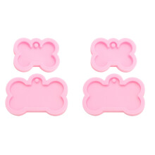 4Stk Silikonform Hundeknochen Für Kuchen Schlüsselanhänger Rosé