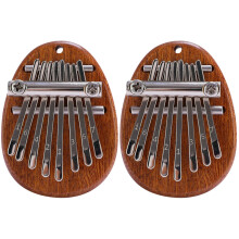2Stk Mini Daumenklavier Kalimba Schlüssel Bunt Leicht Tragbar