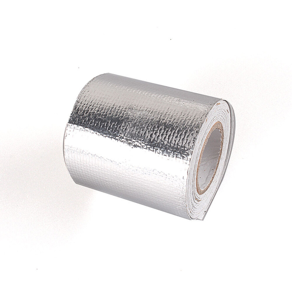 ( 5Mm*10M) Roll Adhesive Reflective High Temperature Heat Shield Wrap Tape For Automotive Silver 123643767106