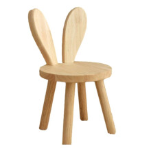 Petit Tabouret de Planche, Oreilles de Lapin Mignonnes, Petit Tabouret en Bois Massif, Tabouret Décoratif, Chaise pour Enfants