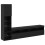 VidaXL vidaXL TV Wall Unit with LED 4 pcs Black Oak Engineered Wood 5