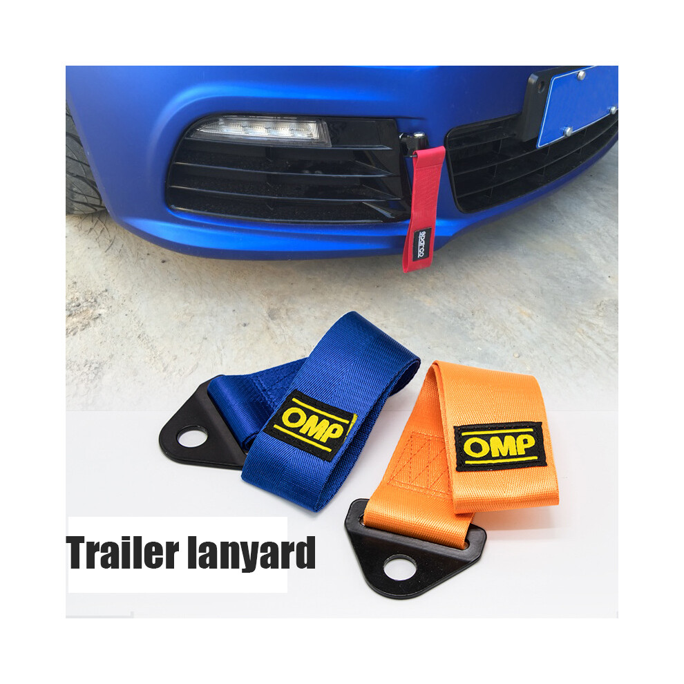 (Red) High-Strength Nylon Tow Strap For Car Racing & Trailer, Universal Auto Ropes Red 123643772551