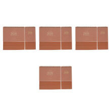 8Stk Flip Tischkalender 2026 Khaki Metall Bürobedarf