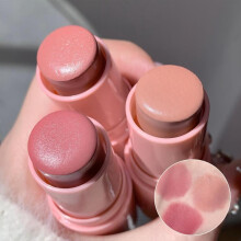 (Matches the image) Rouge Blush Stick Waterproof Natural Cheek Blusher Cream Lasting High Color Rendering Brightening Skin Tone Face Cosmetic