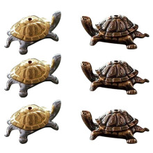 Metal Turtle Shape Stick Meditation Buddha Sandalwood Stick Holder Funny Animal Holders Home Decor 6PC