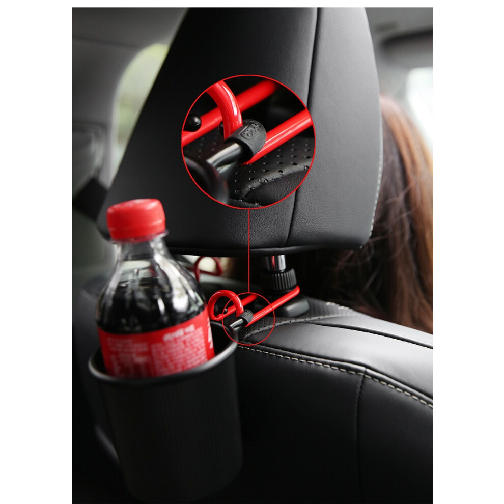 (Silver) Auto Car Seat Back Hooks Organizer Headrest Hanger Handbag Shopping Bag Silver 123643774777