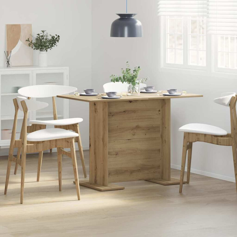 Vidaxl Dining Table Artisan Oak 110 X 60 X 75 Cm Engineered Wood