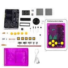 Kit de Jeu Pixel DIY Console de Jeu Pixel avec Électronique Vocale Projet de Soudure DIY Kit D'Apprentissage de la Soudure C