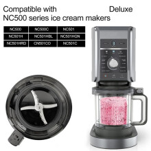 Outer Bowl Lid with Paddle Spoon for NC500/NC501 Series Ice Cream Maker Reusable Creami Lid Replacement Kit