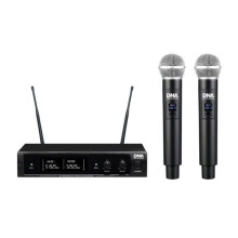 Draadloze vocalmicrofoon - DNA PROFESSIONAL - DNA DJ DUAL VOCAL - Draadloze transmissie - Helder geluid - Robuuste behuizing