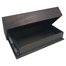 Wooden Concealed Floating Shelf with Secret Compartment Storage Rack Wall-Mounted Hidden Shelves Black