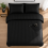 (Black) Stripe Duvet Quilt Cover Double Size Bedding Set 1