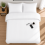 (White) Stripe Duvet Quilt Cover Double Size Bedding Set 1