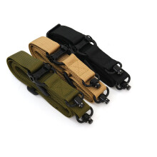 (Green + 2 sets of accessories) Tactical Rifle Sling Tactical Belt Single Point Double Point Sling Hunting Rope
