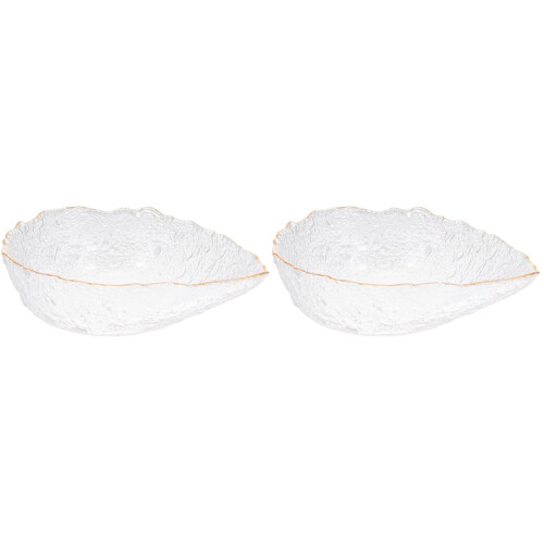 2Stk Große Glasschüssel Salad Bowl Für Gemüse Servieren 1