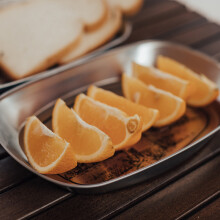 (Homestead) Outdoor camping fruit plate European-style retro tinplate metal snack tray tray dinner plate fruit bowl field tableware