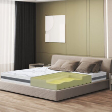 De White Stone Matelas 80 x 185 Hypoallergeen | Hoogte 20 cm | Orthopedische en zelfvormende eigenschappen | Product in Italië