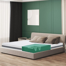 Antibacterieel schuimmatras - THE WHITE STONE - 150 x 190 cm - Hoogte 16 cm - Hypoallergeen - Stevig