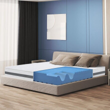 Antibacterieel traagschuimmatras - THE WHITE STONE - 70 x 190 cm - Hoogte 20 cm - Hypoallergeen - Stevig