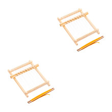 2Sets Lustiges Kinder Webstuhl Spielzeug Holz DIY Bildungsfarbe Beige