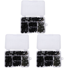 531Stk Windschutzschrauben Bolzen Set Schwarz Metall