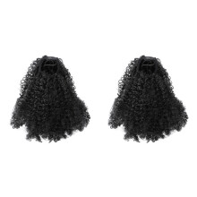 2Stk Afro Kurzperücken Schwarz, Hochwertig, Für Und Party