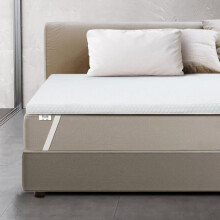 Colchão de topo em espuma viscoelástica - THE WHITE STONE - Topper de Espuma de Memória - 140x200 cm - 6 cm - Capa removível e lavável
