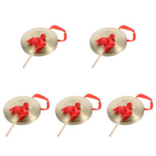 5Sets Tragbarer Kupfer Gong Mit Schlägel Hand Percussion Für Kinder