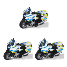 3Stk Mini Rückziehmotorrad Weiß Aus Sicherem Material Für Kinder
