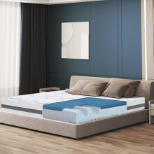 Geheugenschuimmatras - THE WHITE STONE - 180x220 cm - dikte 22 cm - Hypoallergeen - 2 plaatsen