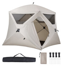"Barraca de Camping Instantânea para 4 Pessoas - Duoku - Barraca Familiar Portátil para Camping e Caminhadas, Espaço Interno Espaçoso"