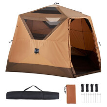 Barraca de Camping Instantânea para 6 Pessoas - Duoku - Projetada com um Duplo Teto e Grandes Janelas de Rede
