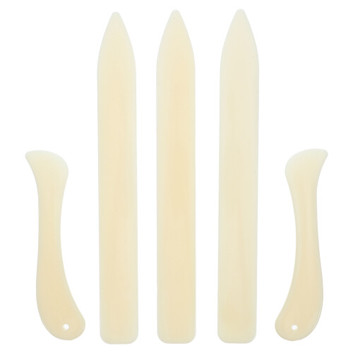 5Pièces Outils Plastique Beige Pour Finitions Cuir