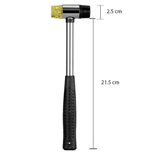 25mm Double-Faced Soft Rubber Mallet | Multifunctional Hand Tool with Non-Slip Plastic Grip 1