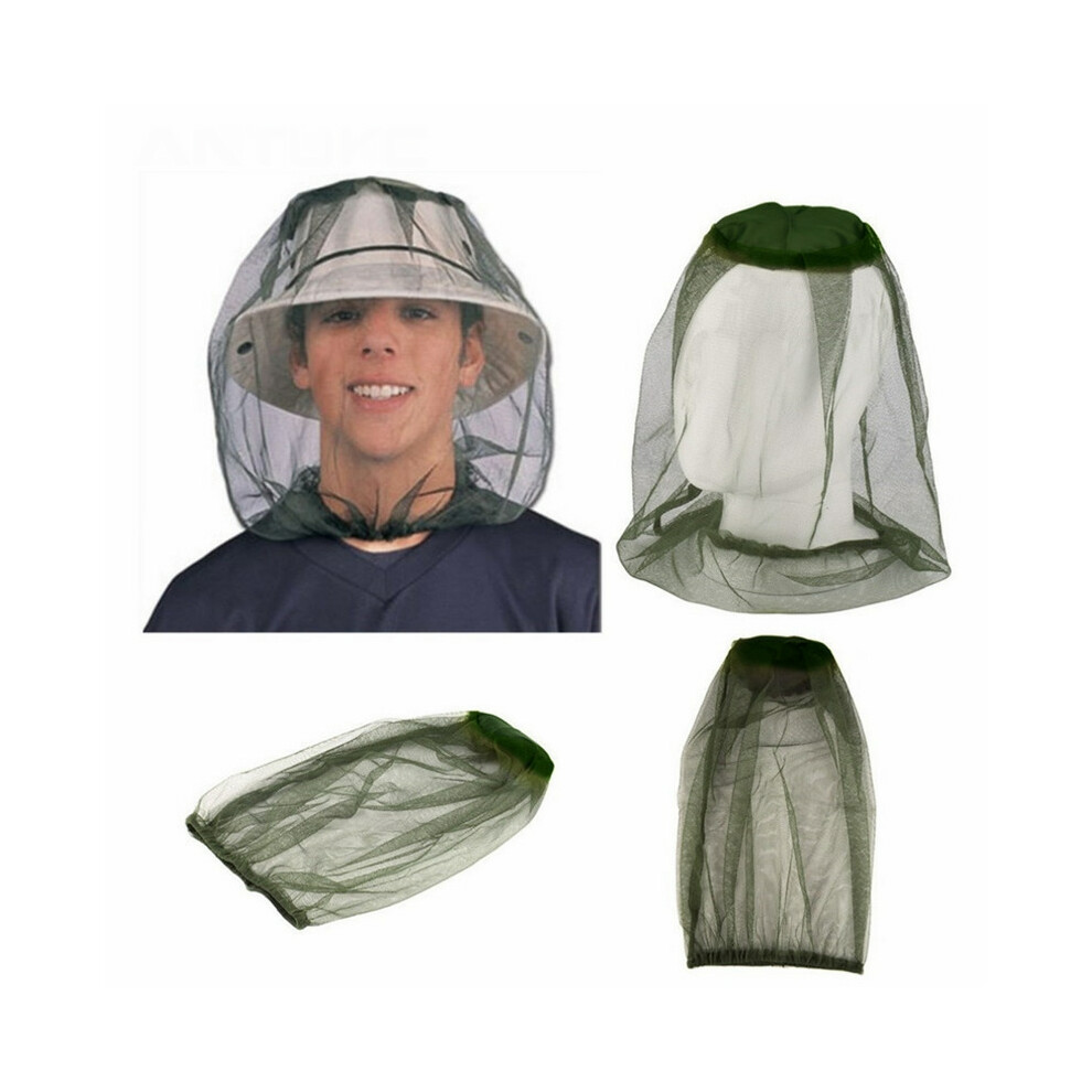 (Green) 5-Pack Outdoor Insect Repellent Hat with Mosquito Net, Ideal for Camping, Fishing, and Field Activities
