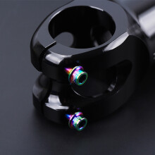 (Black) M5x18mm Hollow Titanium Bicycle Stem Bolts MTB Road Mountain Bike Fixing Screws