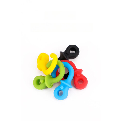(Red) 4pcs Archery Bow String Stabilizer Monkey Tail Silencer Compound Dampener