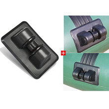 (Black) Kayak Anchor Roller PVC Plastic Pulley Bracket Fishing Boat Pulley Track Anchor Roller