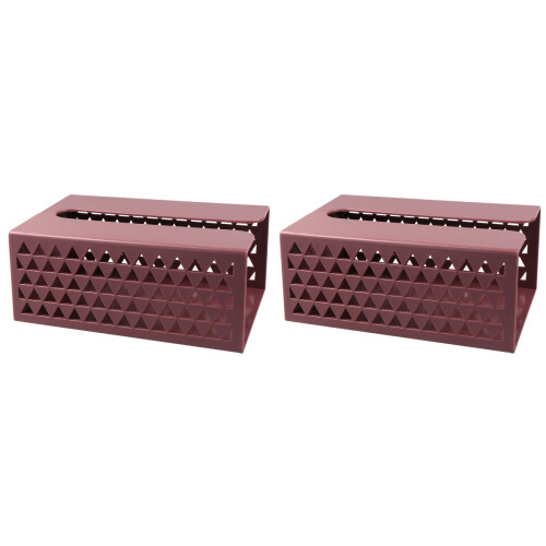 2Pièces Distributeur De Mouchoirs Marron Compact Pour
