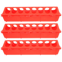 3St Kipvoerhouder Rood Plastic Met Gravity En Gesloten
