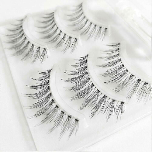 Natural Eyelashes 3Pair Handmade Fake Eyelashes for Makeup 2