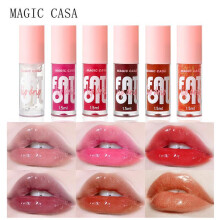 (6pcs/set) 6pcs/set Hydrating Jelly Lip Oil Lip Plumper Moisturizing Lip Balm Lip Glaze Long Lasting Highly Pigmented Lip Gloss Lipstick