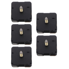 5Stk Quarz Uhrmotor Ersatzteil Wanduhr Mechanismus Leise Schwarz DIY