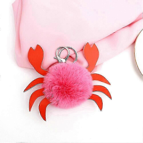 Keychain Crab Shape Creative Hanging Keychains Plush Gift 1 Piece 2