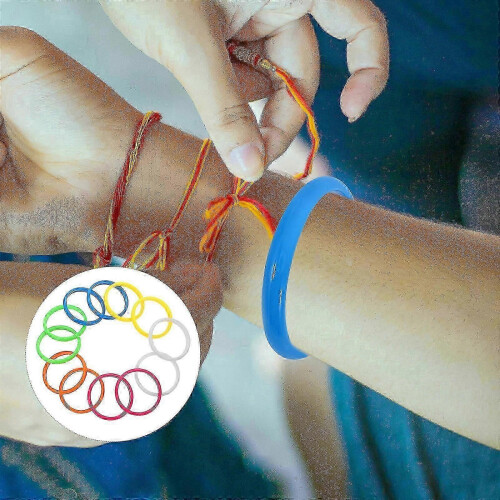 Plastic Retro Bracelets ABS Material Comfortable and for Decor Multi Color 12pcs 2