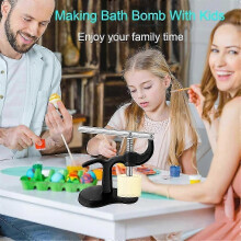 Bath Bomb Mold Kit with A Set of Molds Shower Steamers Press,Shower Bomb Tools Mold & Bath Bombs Pre