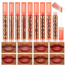(Matches the image) Lip Plump Lip Gloss Hot Kiss Lip Glaze Mirror Liquid Lip Honey Long Lasting Lip Oil High Pigment Fine Flash Moisturizing Lipstick