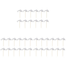 36Stk Papier Cake Picks Silber Für Party Kuchen