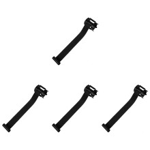 4Stk Absperrband Für Menschenmengen, Schwarz, Polyester, Wiederziehbar