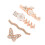 4Stk Elegante Metall Watchband Mit Funkelnden Strass 1